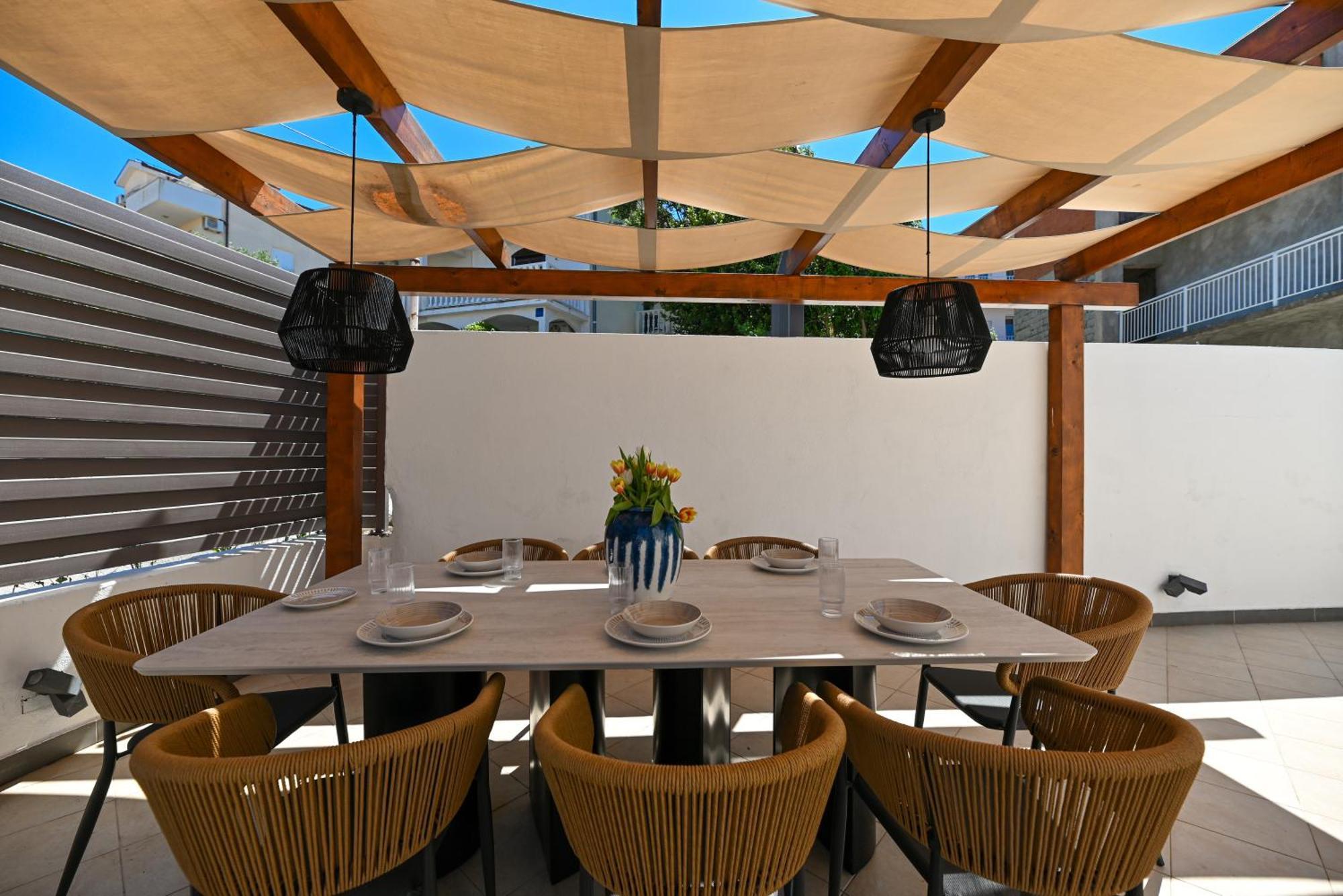 Villa Costa Blu With Pool By The Sea Trogir Exterior foto